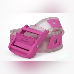 Off-White Pink Transparent Industrial Belt